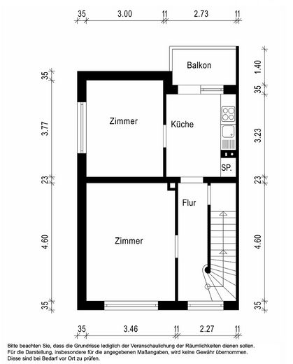 1. Obergeschoss mit EBK+Balkon