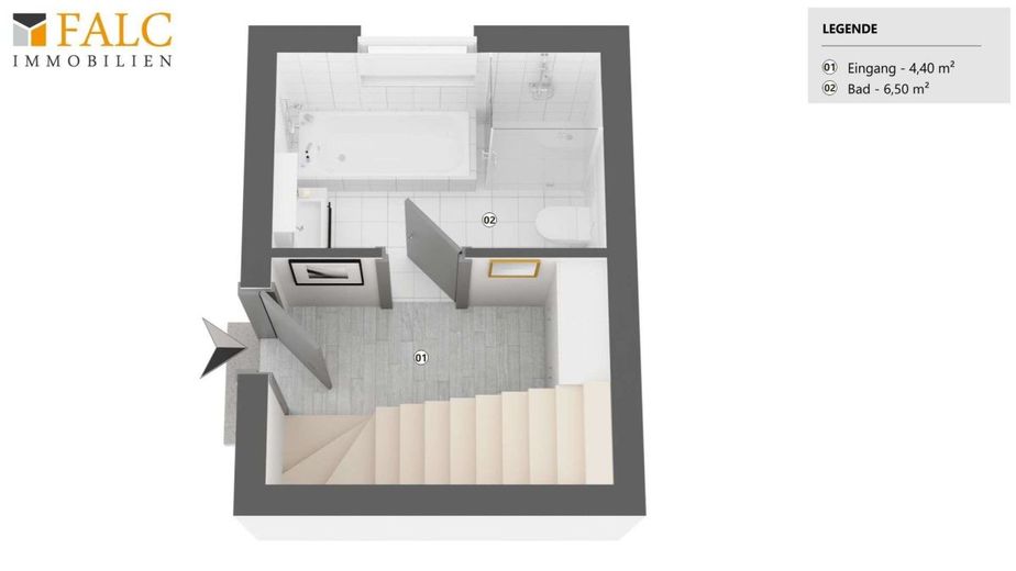 Kapitalanlage mit Potenzial - Maisonettewohnung in Bremen-Woltmershausen – Grundriss - Erdgeschoss