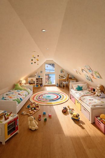 Kinderzimmer möbliert