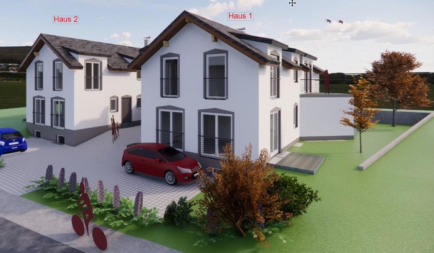 Nordseite - Haus 1 und Haus 2