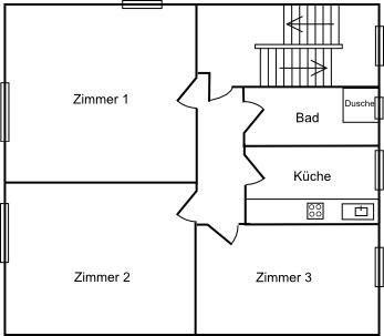 Helle, ruhige 3 Zimmerwohnung, mit Küche, Stellplatz und Garten – Foto 8