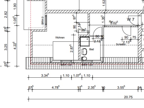 Appartement moderne de 2 pièces au dernier étage avec balcon orienté sud, situé au centre de Versmold – Grundriss