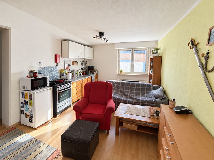 Nach WEG aufgeteiltes MFH, 4 Wohneinheiten, 2 vermietet, 1 frisch renoviert – EG/Apart, Wohnküche