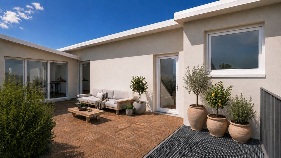 5% AfA - Auf 94 m² stilvoll Wohnen oder mit Rendite vermieten - The Roof Top Apartment – Dachterrasse
