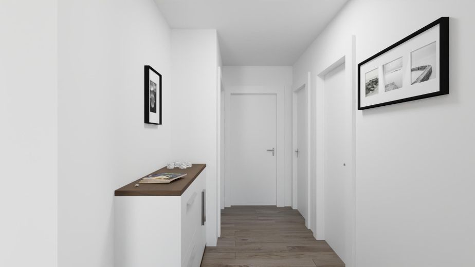 Premium-Wohnen im Südwesten: Exklusive 2,5-Zimmer-Neubauwohnung mit Designerküche (auch Rent2Rent) – Flur