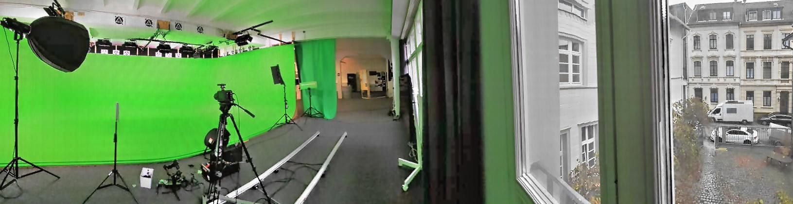 Loft in Wuppertal Elberfeld – Büro, Agentur, Medienproduktion mit Greenscreen-Option – aktuell: Greenscreen-Studio