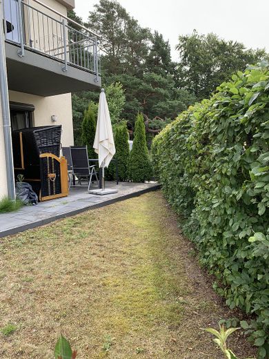 Ostsee / Ferienwohnung in Korswandt – Terrasse