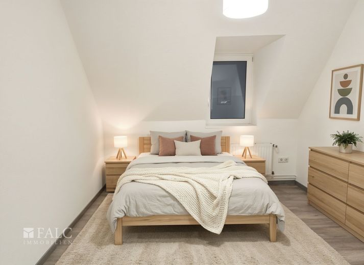 Zentral gelegene Eigentumswohnung in Siegen – Schlafzimmer - Beispiel (KI generiert)