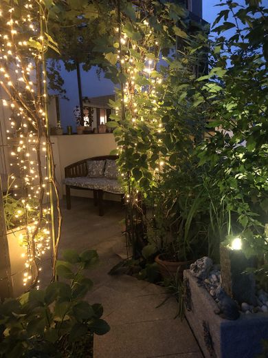 Ein-/Zweifamilien Stadthaus am Weinberg kernsaniert, vielseitig nutzbar, freistehend – Terrasse abends