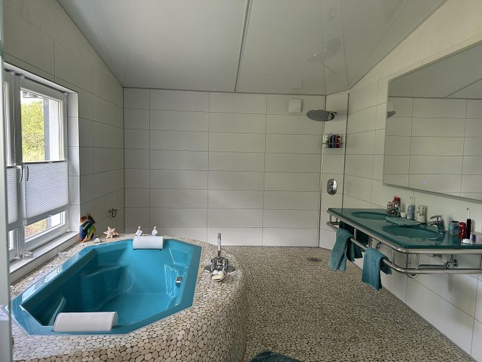 Immobile commerciale 2 capannoni 300 + 450 m² casa unifamiliare 188 m² – Bad 1