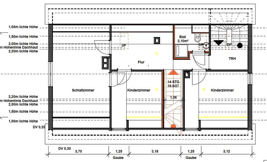 Vivienda bifamiliar en Stuttgart-Sillenbuch – Dachgeschoss