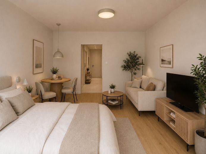 BEZ PROWIZJI 33m² gruntownie wyremontowane mieszkanie na parterze idealne jako inwestycja kapitałowa – Wohnen/schlafen