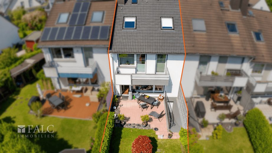 Familienfreundliches Wohnen in ruhiger Lage - gepflegtes Reihenmittelhaus mit zahlreichen Modernisierungen – Hinteransicht