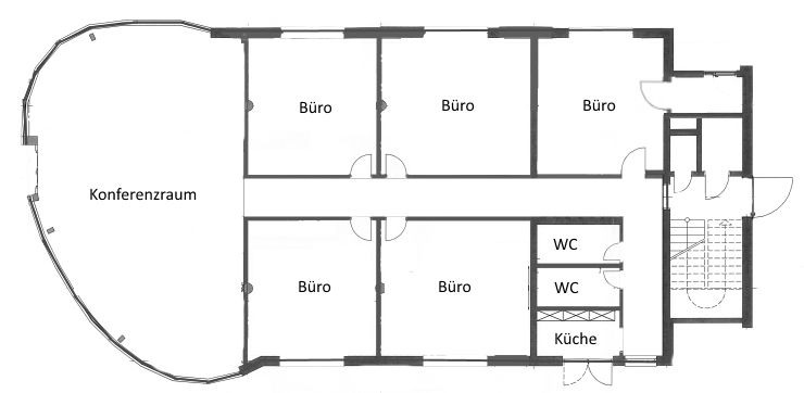 Interessante proprietà ad uso ufficio con potenziale di rendimento in una posizione molto richiesta a Schönefeld Großziethen – Grundriss EG