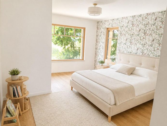Exklusives Wassergrundstück mit 47 Metern privater Uferfront – OG - Schlafzimmer