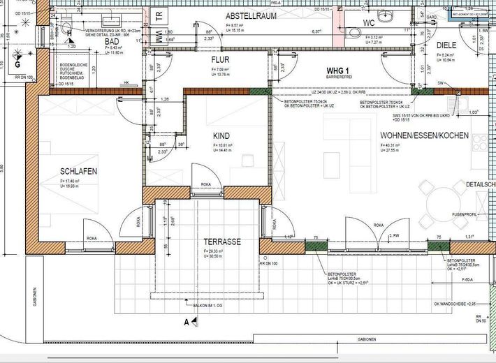 Piso de obra nueva de alta calidad en Wadern, 3zkb 120 m² EEK A+ – Grundriss