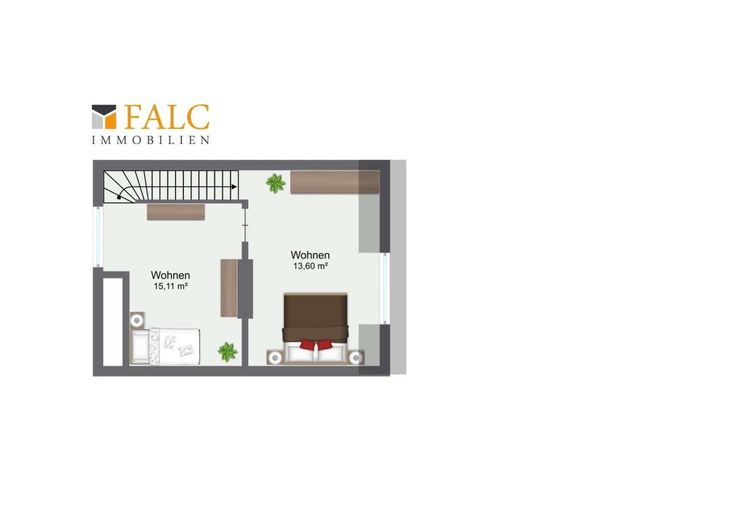 Attraktives Reihenhaus mit Terrasse, Garten und zahlreichen Extras - FALC Immobilien – Obergeschoss