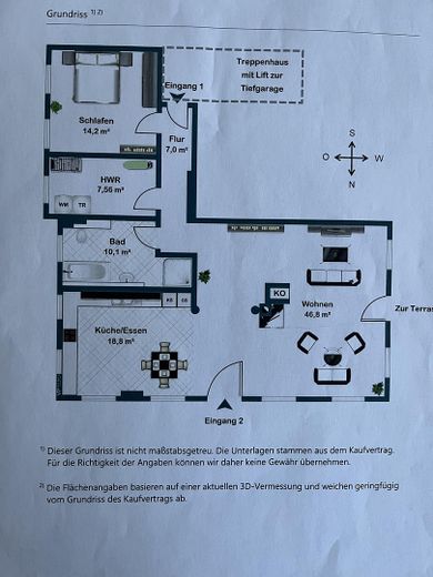 Erdgeschoss-Wohnung im Herzen von Oberaudorf – Grundriss 