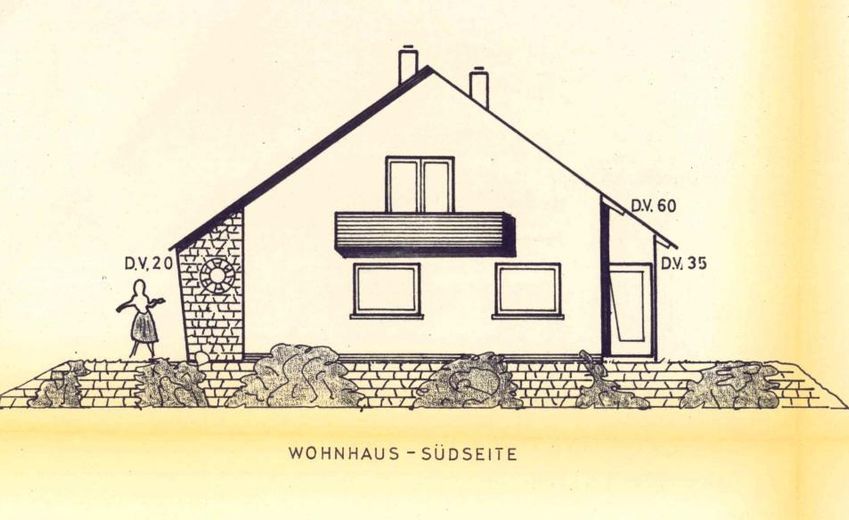 Architektenhaus in ausergewöhnlicher Alleinlage – Planung Süseite