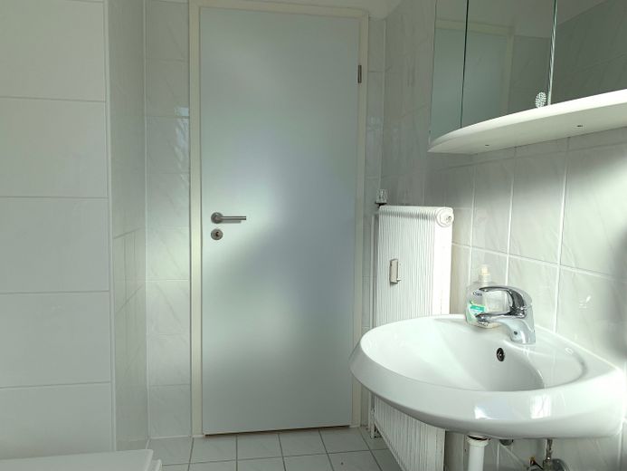 Schöne helle 2,5-Zimmerwohnung mit neuem Tageslichtduschbad und Süd-Westbalkon – Badezimmer