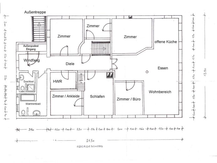 Grundriss Obergeschoß