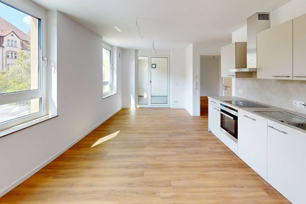 First occupancy: Ultra-modern 3-room new-build apartment with fitted kitchen and loggia in eastern Nuremberg