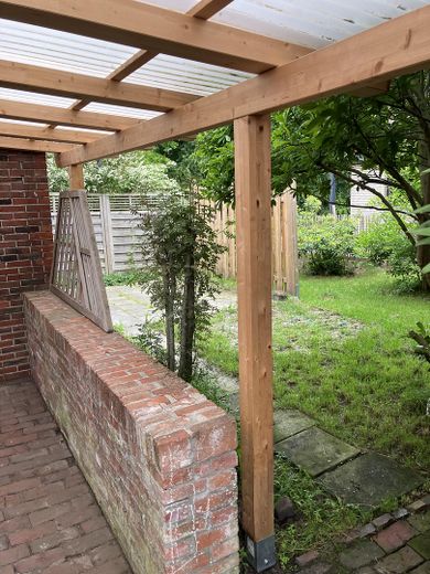 Charming single-family house in a quiet location in Möhlenwarf – überdachte Terrasse