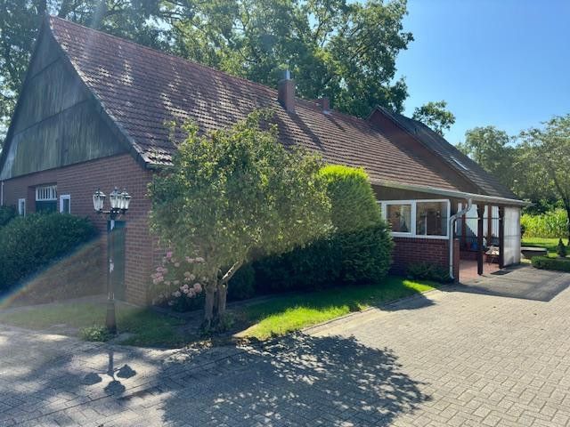 Bauernhaus Hofstelle zwischen Ladbergen und Greven 20 Minuten bis Münster – Ansicht Altbau Hofseite