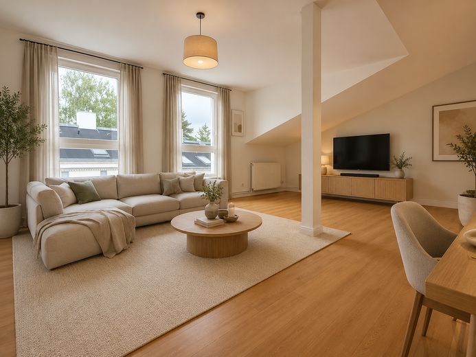 Wohnzimmer KI-Staging