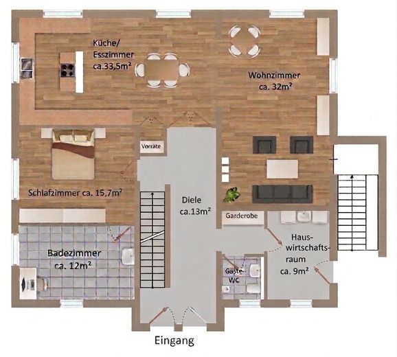 Luxueuze woning in Quickborn – Grundriss EG