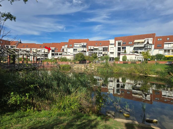 Maisonette di 4,5 locali senza provvigione presso il Klostersee di Pfullingen – Wohnung von See aus