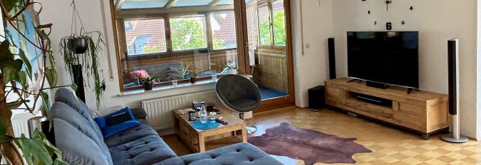 Wohnzimmer zu Wintergarten