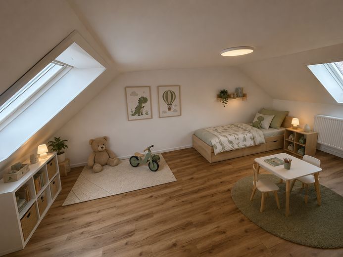Modern wohnen auf zwei Ebenen – provisionsfrei – Kinderzimmer DG
