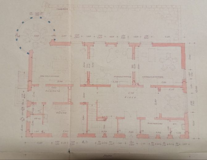 5.245 m² के भूखंड पर कंट्री हाउस विला: आलीशान जीवनशैली के लिए सपनों जैसा बगीचा और फायरप्लेस – Erdgeschoss