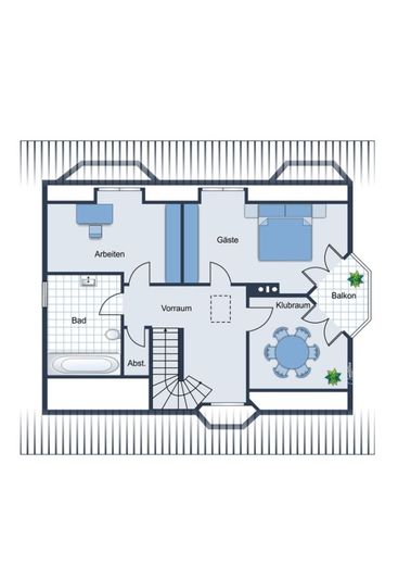 Exklusives Einfamilienhaus in naturnaher Idylle – Grundriss Dachgeschoss