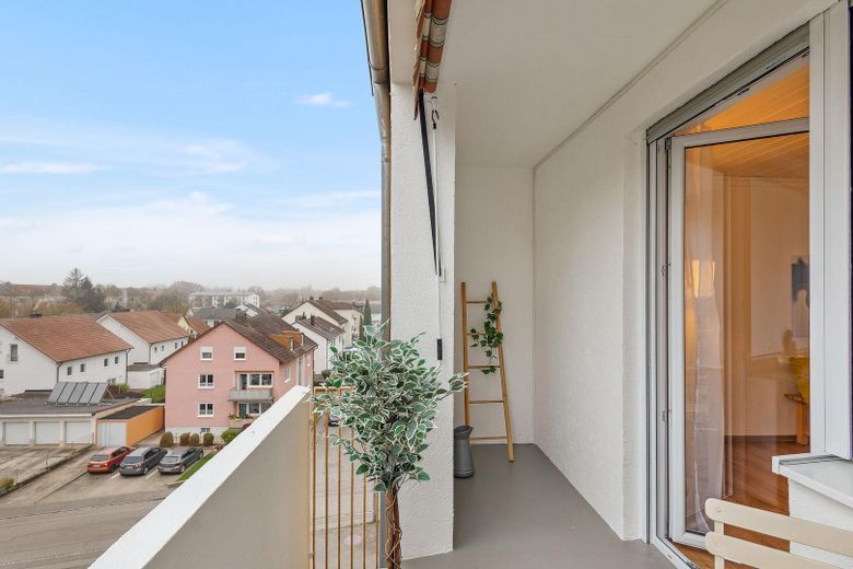 Balkon mit SW-Ausrichtung