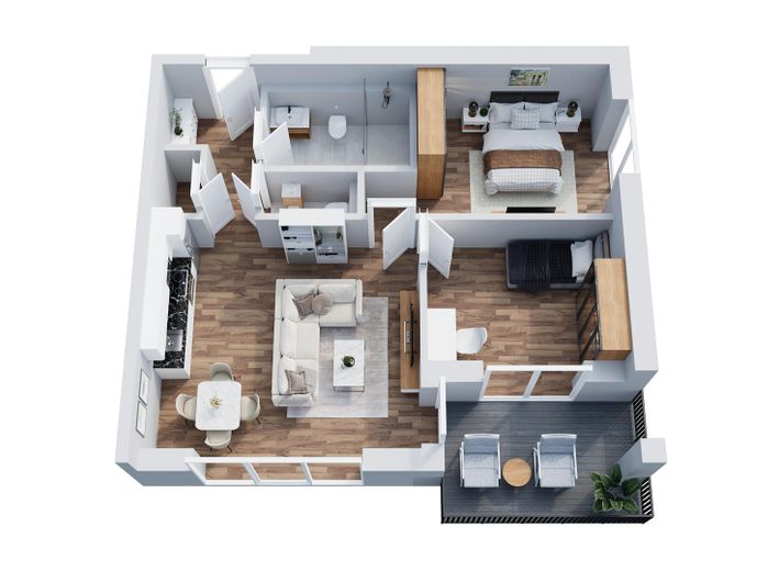 Stilvolle 3-Zimmer-Obergeschosswohnung mit Balkon – Foto 11