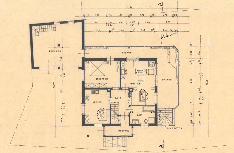 Einfamilienhaus mit Garten und eigenem Bachzugang !! – Grundriss EG & Garage