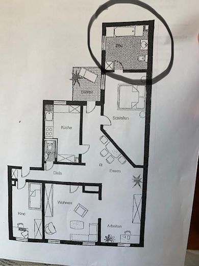 Sakin bir konumda şehir merkezinde daire – Grundriss (unten = Süden)