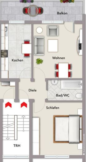 Schöne 2-Zimmer-Wohnung mit großem Balkon in ruhiger Wohnlage von Hockenheim – Foto 19