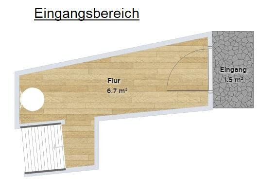 Renovierte 2,5-Zimmer Möblierte Wohnung Galerie Loft in Rottenburg – Eingangsbereich