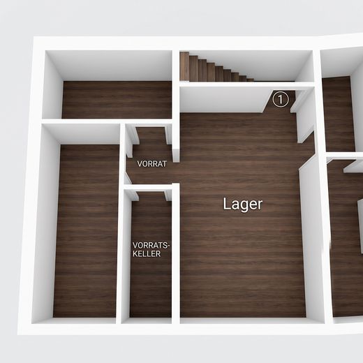 Biuro/gabinet/handel detaliczny z przemyślanym układem pomieszczeń, centrum miasta – Grundriss Links Lager 137 m²