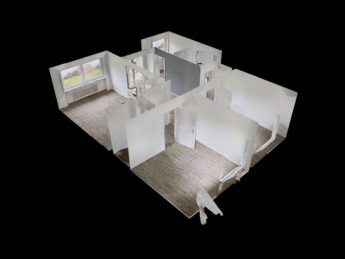 **Bis zu 3 NKM FREI** Charmante 3-Zimmer-Erdgeschosswohnung mit LOGGIA und EBK – 3D-Ansicht Grundriss