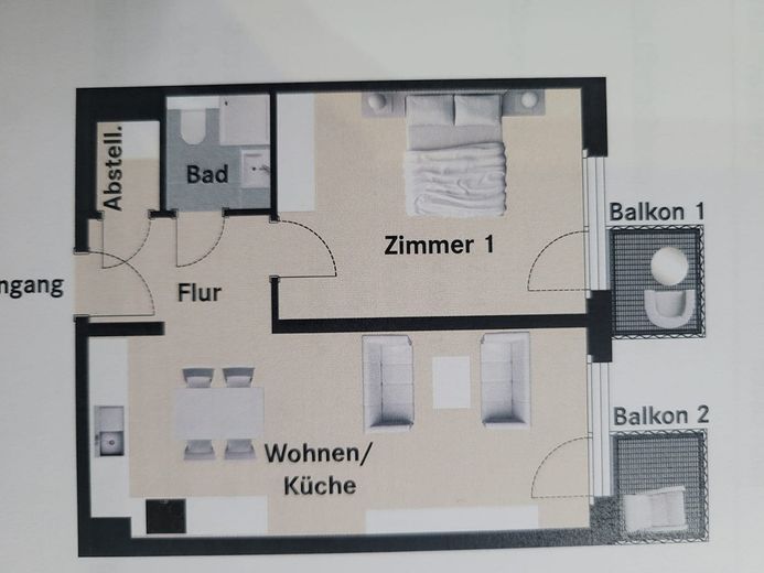 2 Zi. Neubauwohnung in Wesseling – Foto 1