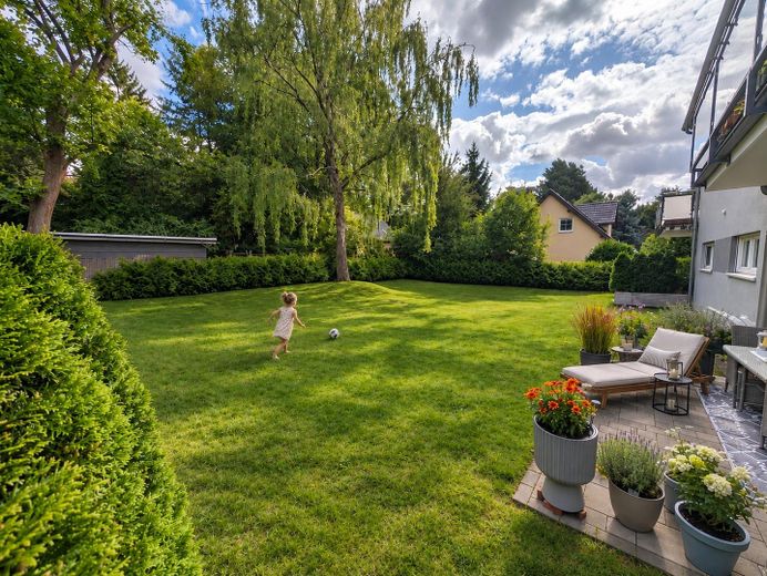 Helle & moderne Eigentumswohnungen in Wandlitz zu verkaufen – Gartenbereich