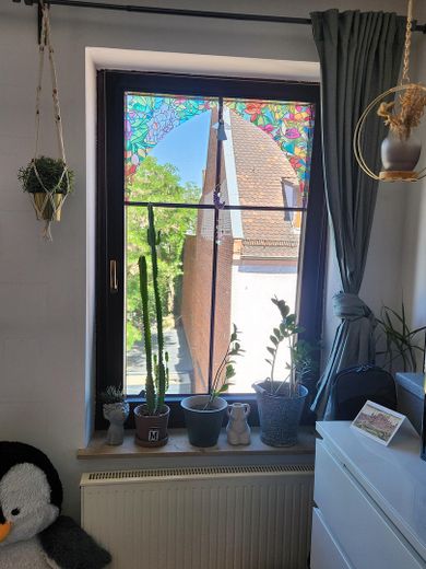 Light-filled old building apartment (5 rooms) by the city park - 4 spacious bedrooms and separate living room – Blick aus Zimmer 2