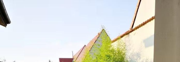 Ruhiges Wohnen in begehrter Lage mit viel Platz im ausgebauten Nebengebäude – Blick in den Garten