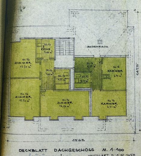 Zwei Wohnungen, ein Deal — Dachgeschossensemble im Herzen von Stuttgart‑West – Grundriss DG Senefelderstr. 93