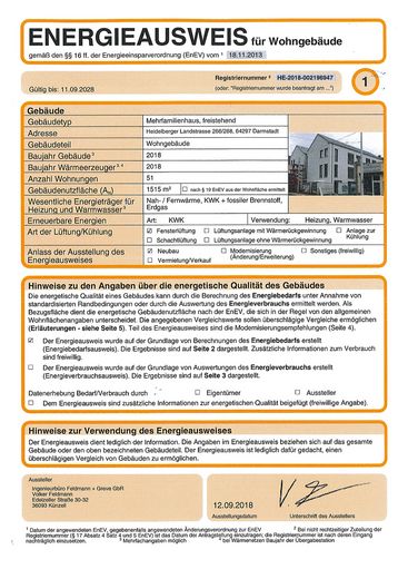 Energieausweis Seite 1
