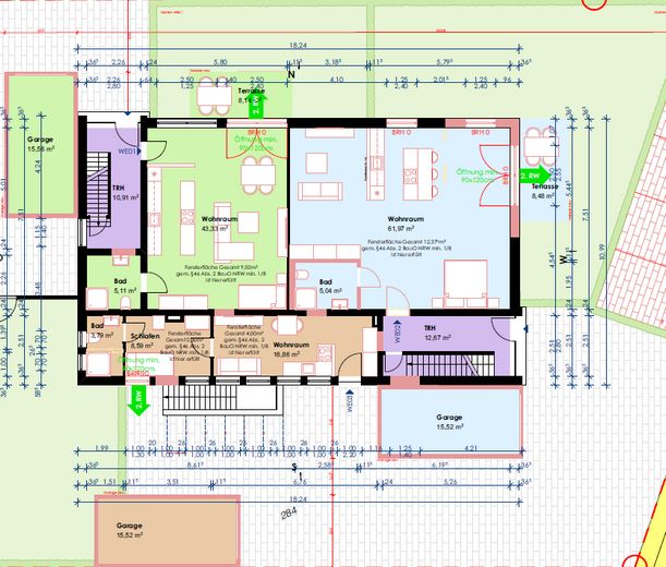 Bauzeichnung Umnutzung EG